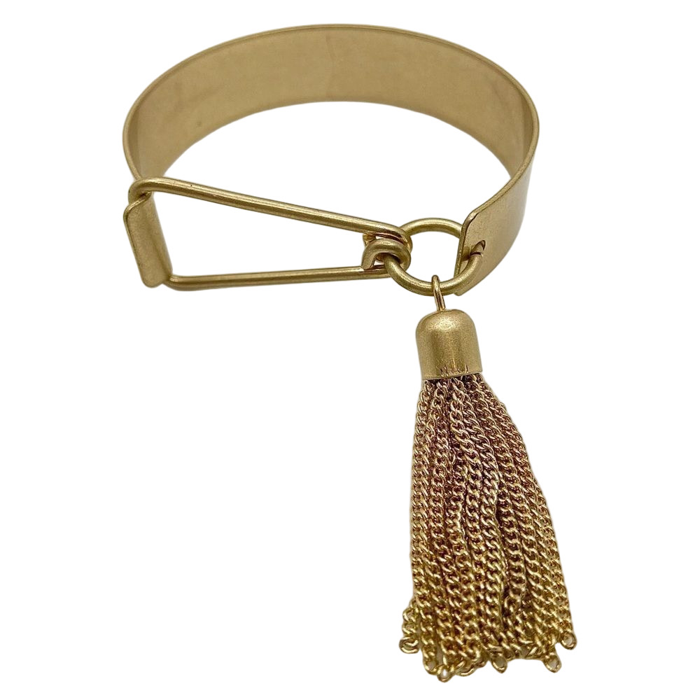 Plunder Mary Ellen Gold Tone Tassel Bracelet